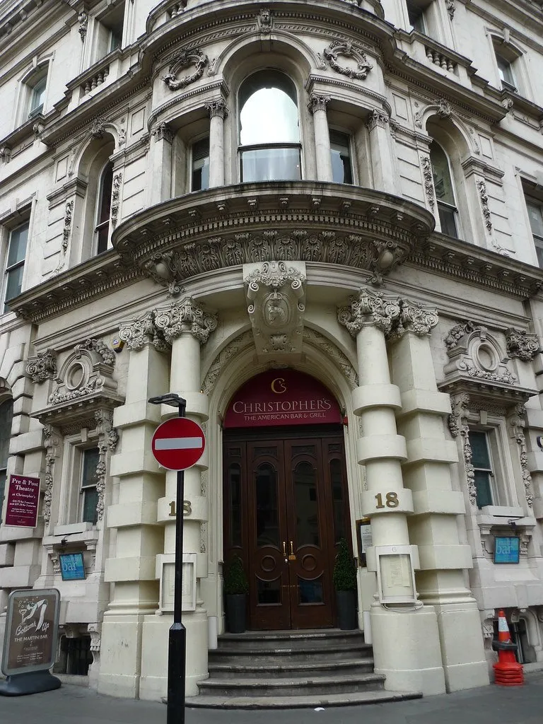 The Victorian stone entrance of Christopher's on Wellington Street