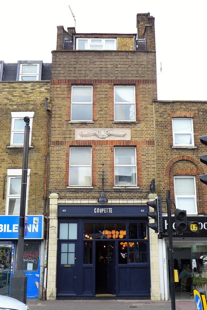 The corner frontage of Coupette in Bethnal Green