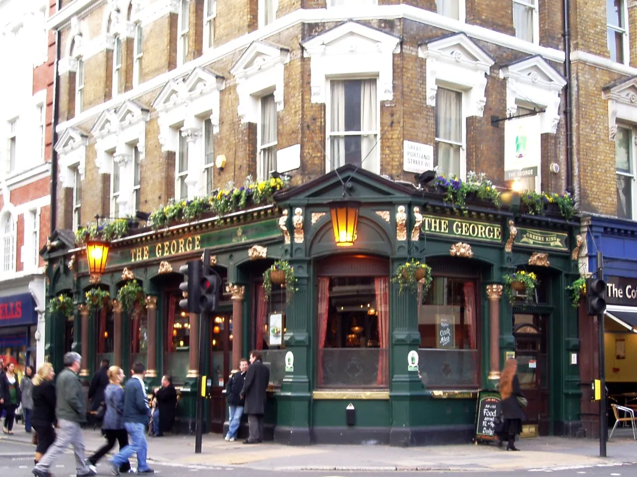 The George, a Victorian corner pub on Great Portland Street in Fitzrovia