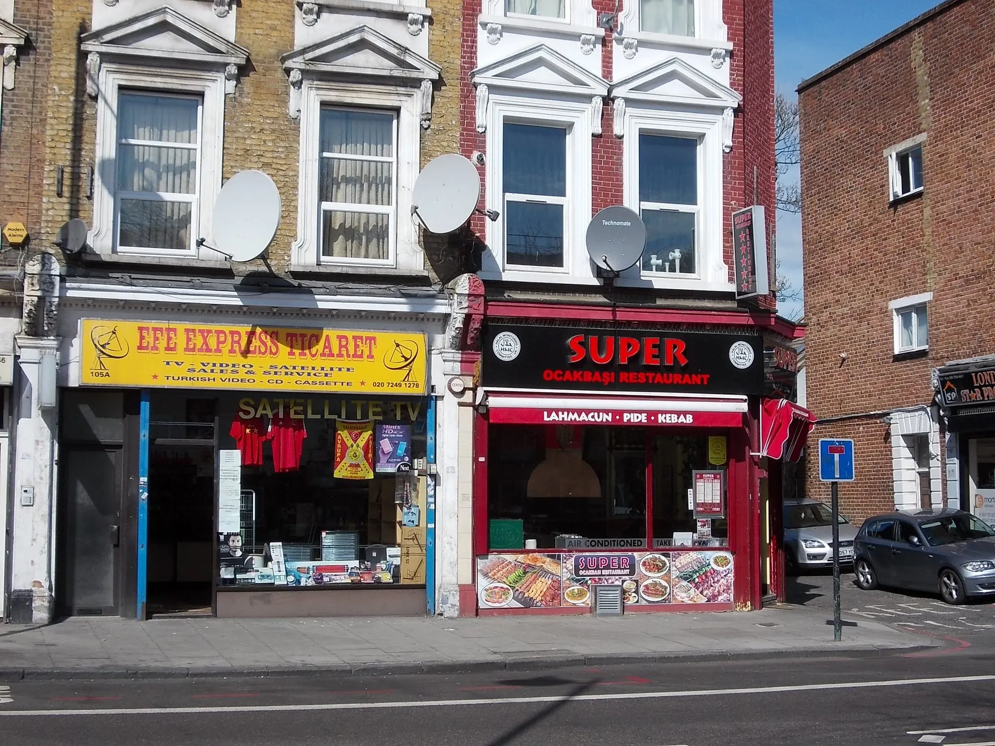 The frontage of a Turkish ocakbasi restaurant on Stoke Newington High Street