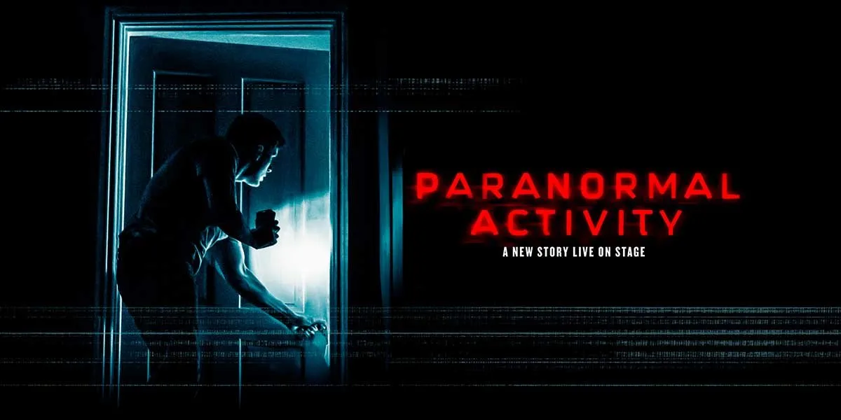 Paranormal Activity key art for the stage adaptation at the Ambassadors Theatre