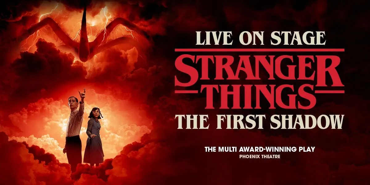 Stranger Things: The First Shadow key art for the stage production at the Phoenix Theatre