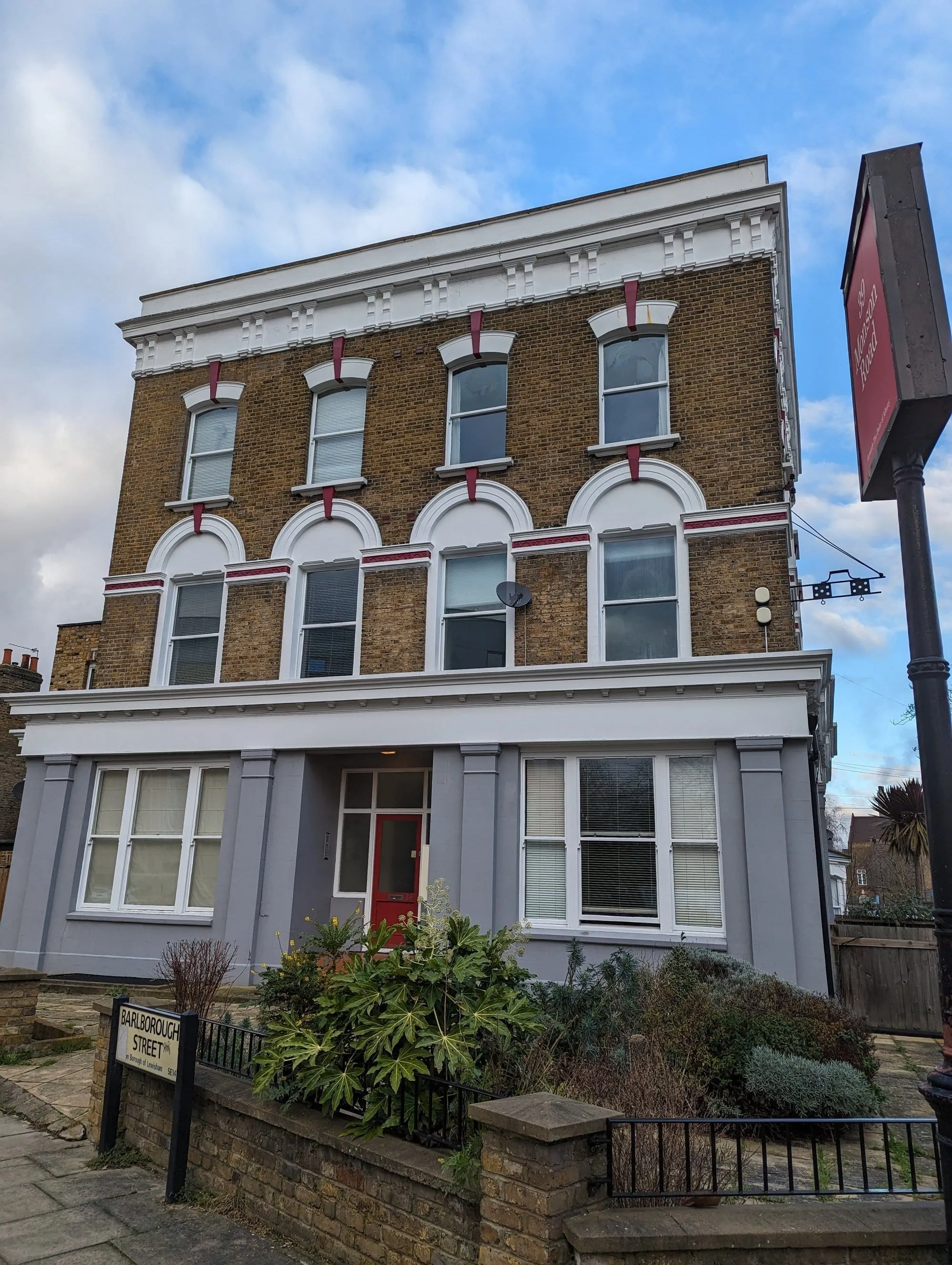 The former Duke of Albany pub building on Monson Road, New Cross, now converted into residential flats