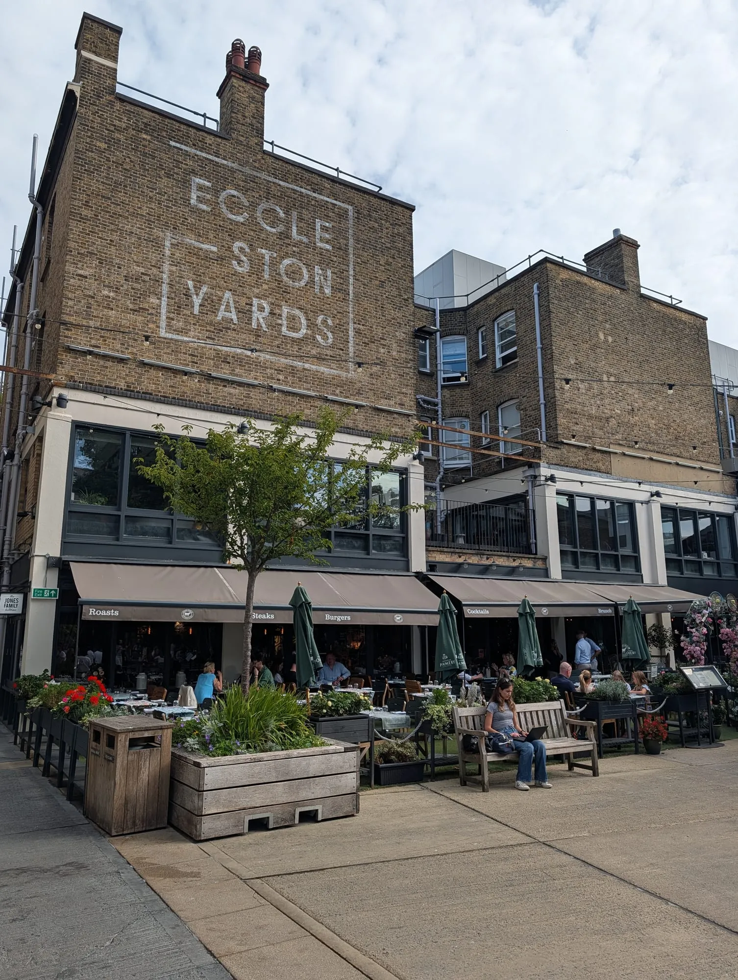 The Weezie's pizzeria frontage in the Eccleston Yards courtyard
